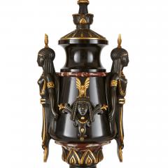 Pierre Eug ne Emile Herbert Egyptian Revival gilt bronze clock set attributed to P E F Herbert - 2782389