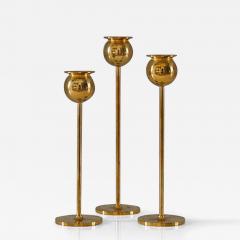 Pierre Forsell Swedish Candle Holders in Brass by Pierre Forsell for Skultuna - 3104120