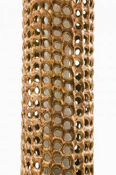 Pierre Forssell Cylindrical Brass Table Lamp by Pierre Forssell 1950s - 4443654