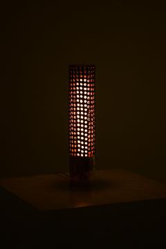 Pierre Forssell Cylindrical Brass Table Lamp by Pierre Forssell 1950s - 4444273