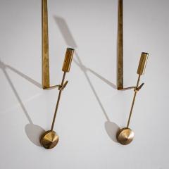 Pierre Forssell Set of Four Brass Wall Candle Holders Mod 607 by Pierre Forssell for Skultuna - 4681341