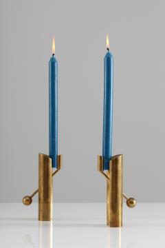 Pierre Forssell Swedish Candle Holders in Brass by Pierre Forsell for Skultuna 1960s - 803865