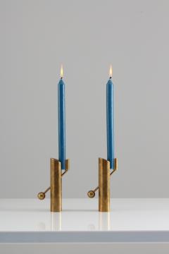 Pierre Forssell Swedish Candle Holders in Brass by Pierre Forsell for Skultuna 1960s - 803866