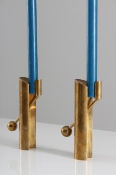 Pierre Forssell Swedish Candle Holders in Brass by Pierre Forsell for Skultuna 1960s - 803867