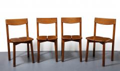 Pierre Gautier Delaye Oak Dining Chairs by Pierre Gautier Delaye France c 1950s - 3055201