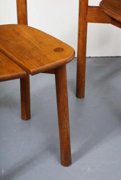 Pierre Gautier Delaye Oak Dining Chairs by Pierre Gautier Delaye France c 1950s - 3055203