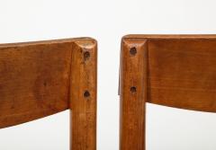 Pierre Gautier Delaye Oak Dining Chairs by Pierre Gautier Delaye France c 1950s - 3055205