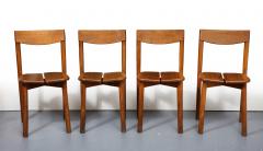 Pierre Gautier Delaye Oak Dining Chairs by Pierre Gautier Delaye France c 1950s - 3055206