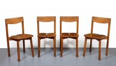 Pierre Gautier Delaye Oak Dining Chairs by Pierre Gautier Delaye France c 1950s - 3055207