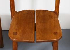 Pierre Gautier Delaye Oak Dining Chairs by Pierre Gautier Delaye France c 1950s - 3055210