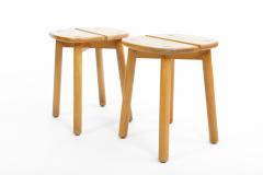 Pierre Gautier Delaye Pine Buffet Stools by Pierre Gautier Delaye Two Available  - 1332346