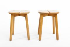 Pierre Gautier Delaye Pine Buffet Stools by Pierre Gautier Delaye Two Available  - 1332348