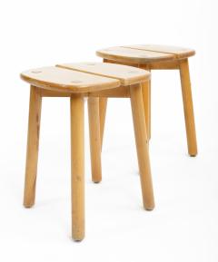 Pierre Gautier Delaye Pine Buffet Stools by Pierre Gautier Delaye Two Available  - 1332352