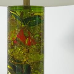 Pierre Giraudon Green Fractal Resin Table Lamp France 1970s - 3542881
