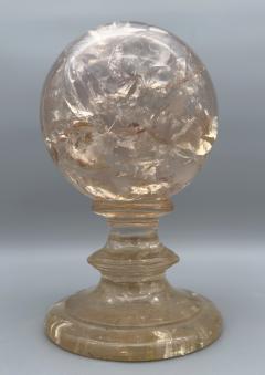 Pierre Giraudon Large sphere on pedestal in fractal resin by Pierre Giraudon France circa 1970 - 3977150