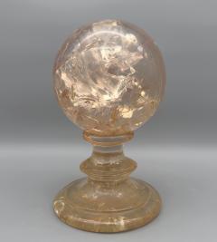 Pierre Giraudon Large sphere on pedestal in fractal resin by Pierre Giraudon France circa 1970 - 3977152