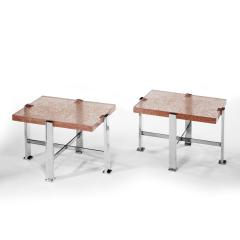 Pierre Giraudon Pair Of Mid Century resin toppe tables attributed to Pierre Giraudon 1923 2012  - 3137301