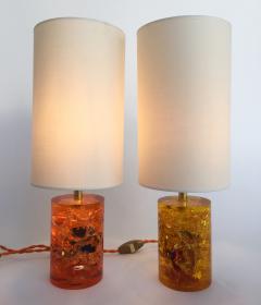 Pierre Giraudon Pair of Fractal Resin Lamps France 1970s - 520050