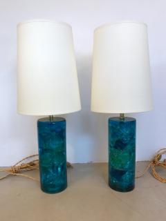 Pierre Giraudon Pair of Lamps Fractal Resin France 1970s - 518648