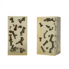 Pierre Giraudon Resin Bolt Bookends Acrylic Steel - 4106976