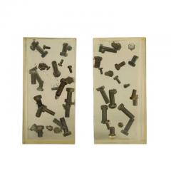 Pierre Giraudon Resin Bolt Bookends Acrylic Steel - 4106979
