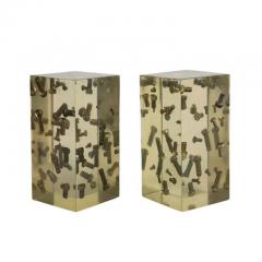 Pierre Giraudon Resin Bolt Bookends Acrylic Steel - 4106987