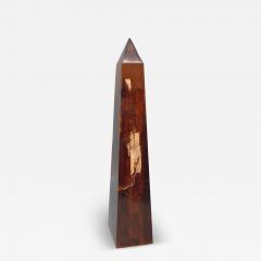 Pierre Giraudon Resin obelisk with wood bark inclusions by Pierre Giraudon France circa 1970 - 3993489