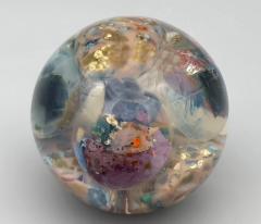 Pierre Giraudon Resin sphere with multicolored egg inclusions Pierre Giraudon France circa 1970 - 3977187