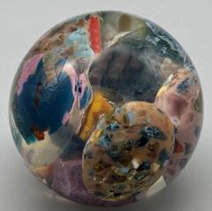 Pierre Giraudon Resin sphere with multicolored egg inclusions Pierre Giraudon France circa 1970 - 3977188