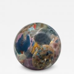 Pierre Giraudon Resin sphere with multicolored egg inclusions Pierre Giraudon France circa 1970 - 3980685