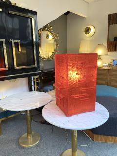Pierre Giraudon Sculpture Red Resin Lamp France 1970s - 2224950