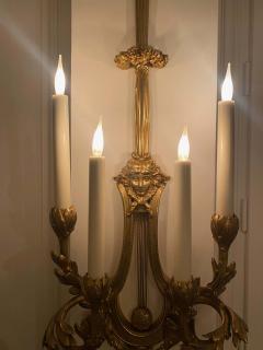 Pierre Gouthi re 1890 1900 3 Pairs of Louis XVI Style Gilt Bronze Four Lights After Gouthiere - 2863285