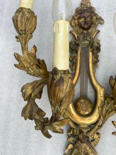 Pierre Gouthi re Pair of Louis XVI Style Gilt Bronze Four Lights After Gouthiere 1890 1900 - 3008479