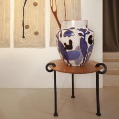 Pierre Grinbaum PIERCING Side table with wrought iron legs and pear wood top - 4453713