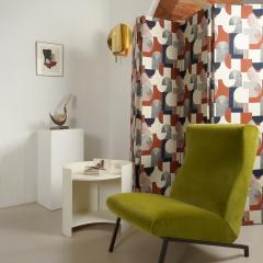 Pierre Guariche PAIR OF GREEN VELVET MIAMI SLIPPER CHAIRS Pierre Guariche for Meurop 1960  - 4473412