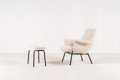 Pierre Guariche PIERRE GUARICHE Pair of Armchairs SK660 with Footstools 1953  - 3298351
