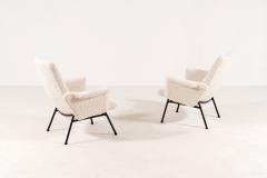 Pierre Guariche PIERRE GUARICHE Pair of Armchairs SK660 with Footstools 1953  - 3298360