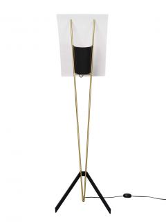 Pierre Guariche Pierre Guariche Kite Floor Lamp in Black and White for Sammode Studio - 1897533