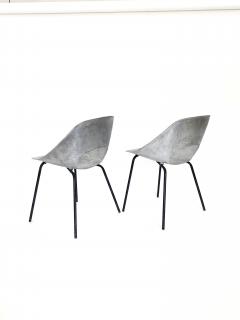 Pierre Guariche Pierre Guariche for Steiner France Cast Aluminum Pair of Tulip Chairs c1954 - 4687906