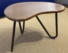 Pierre Guariche Pierre Guariche rarest solid oak and metal prefacto coffee table - 1854456