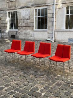 Pierre Guariche Set of four chairs for Huchers Minvielle editions France 1960s - 2535120