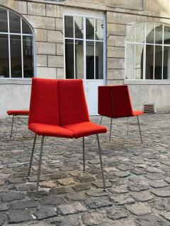 Pierre Guariche Set of four chairs for Huchers Minvielle editions France 1960s - 2535125
