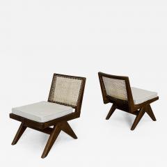 Pierre Jeanneret Authentic Pierre Jeanneret Armless Easy Chairs Lounge Slipper Mid Century - 2585397