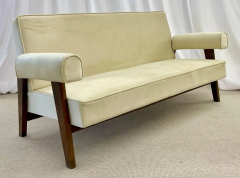 Pierre Jeanneret Authentic Pierre Jeanneret Upholstered Bridge Sofa Chair Set Mid Century Modern - 2489183