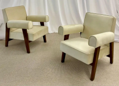 Pierre Jeanneret Authentic Pierre Jeanneret Upholstered Bridge Sofa Chair Set Mid Century Modern - 2489184