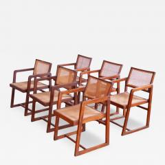Pierre Jeanneret Beautiful set of six box armchairs by Pierre Jeanneret circa late 1950s  - 4164692