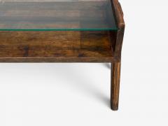Pierre Jeanneret Coffee Table Teak Glass Chandigarh India 1960s - 4704459