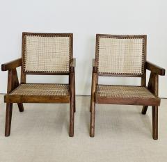 Pierre Jeanneret French Mid Century Modern Easy Armchairs Teak Chandigarh - 3800481