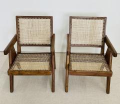 Pierre Jeanneret French Mid Century Modern Easy Armchairs Teak Chandigarh - 3800482