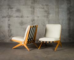 Pierre Jeanneret Jeanneret Pair of Scissors Lounge Chairs - 597676